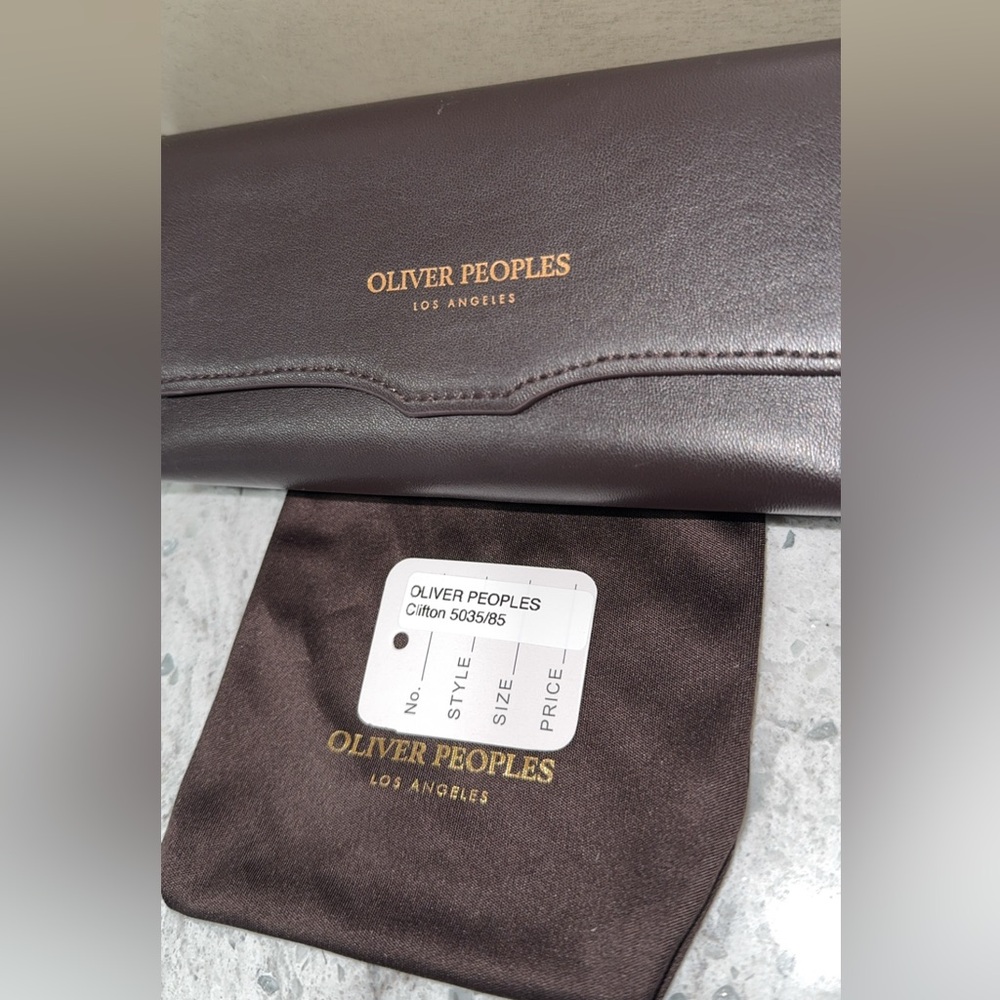 OLIVER PEOPLES Clifton 5035/85 Rectangle Sunglasses Gold Frame NEW AUTHENTIC - Picture 9 of 14